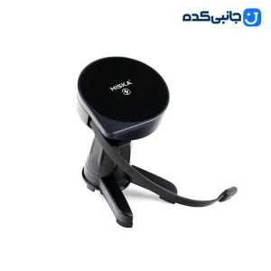 هولدر و شارژر وایرلس مگنتی دریچه کولری Hiska مدل HK-2353W به همراه کابل متصل Type-C – مشکی کد E1048