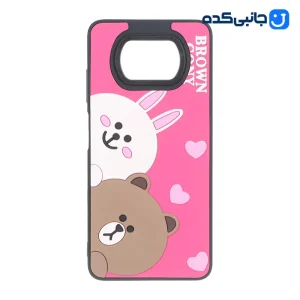 قاب بلک لنز طرح برجسته فانتزی Brown & Cony مناسب Xiaomi Poco X3 / X3 Pro / X3 NFC - کد 405E1019