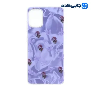 قاب Silver Cloud دور ژله ای طرح گل و پروانه مناسب Samsung Galaxy A51 / M40s - بنفش کد 330E1037